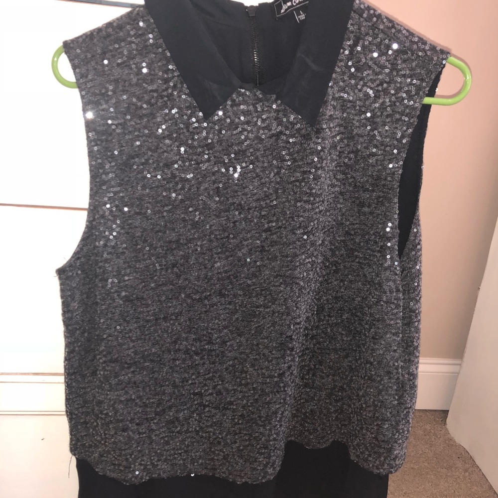 Black Sequin Top